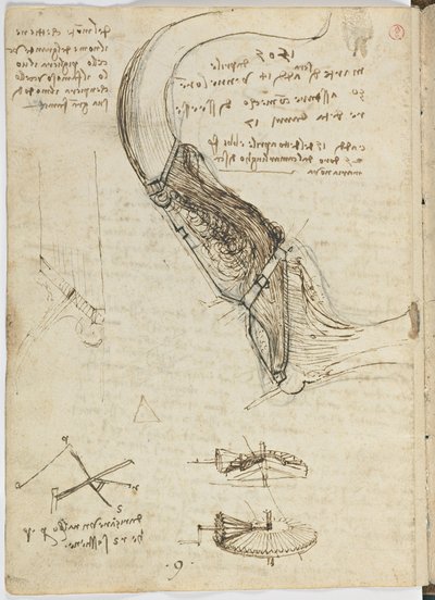 Birds Flight Code, Sheet 18 Verso by Leonardo da Vinci